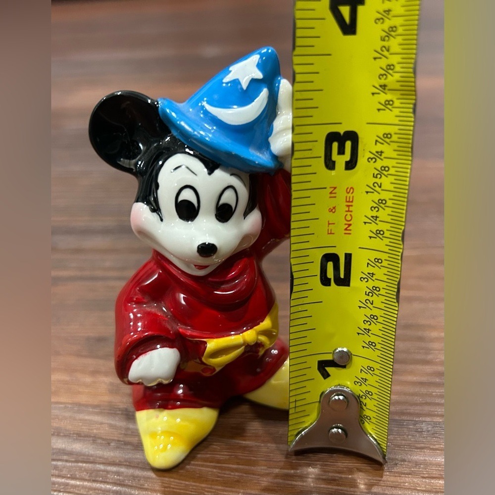 Vintage Disney Mickey Sorcerer's Apprentice Fantasia Wizard Ceramic Figure Japan - Picture 11 of 11